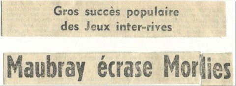 ….. où Maubray et Morlies s’affrontaient ! ….. où Maubray et Morlies s’affrontaient !