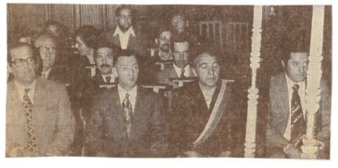 1975 - Le Comité pendant l’office religieux 1975 - Le Comité pendant l’office religieux